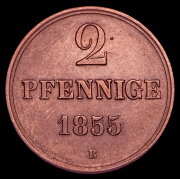 2 пфеннига 1855 (Ганновер) B