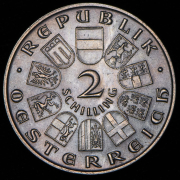 2 шиллинга 1931 "175 лет со дня рождения Вольфганга Амадея Моцарта" (Австрия)