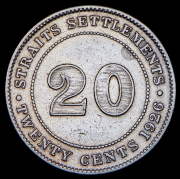 20 центов 1926 (Стрейтс Сетлментс)