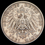 3 марки 1908 (Вюртемберг) F