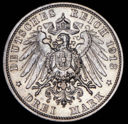3 марки 1913 "100-летие битвы при Лейпциге" (Саксония) Е