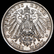 3 марки 1913 "25 лет правлению Вильгельма II" (Пруссия) А