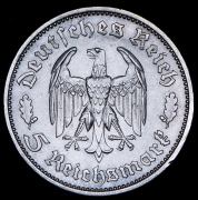 5 марок 1934 "175 лет со дня рождения Фридриха Шиллера" (Германия) F