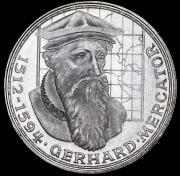 5 марок 1969 "375 лет со дня смерти Герхарда Меркатора" (Германия) F