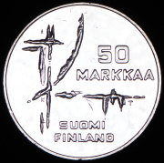 50 марок 1982 "Чемпионат мира по хоккею" (Финляндия)
