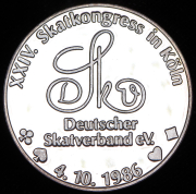 Медаль "XXIV конгресс конькобежцев в Кёльне" 1986 (Германия)