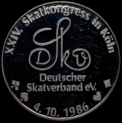 Медаль "XXIV конгресс конькобежцев в Кёльне" 1986 (Германия)
