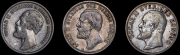 Набор из 3 сер. монет 2 кроны 1878-1906 (Швеция)