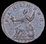 Жетон 1 фартинг 1793 "Памяти И. Ньютона" (Великобритания)