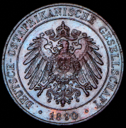 1 пеза 1890 (Германская Восточная Африка)