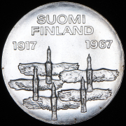 10 марок 1967 "50 лет независимости" (Финляндия)