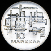 10 марок 1967 "50 лет независимости" (Финляндия)