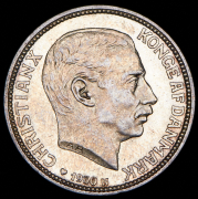 2 кроны 1930 "60 лет со дня рождения Короля Кристиана X" (Дания)