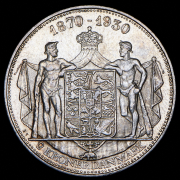 2 кроны 1930 "60 лет со дня рождения Короля Кристиана X" (Дания)