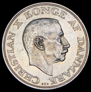 2 кроны 1937 "25 лет правления короля Кристиана X" (Дания)