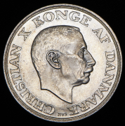 2 кроны 1945 "75 лет со дня рождения Короля Кристиана X" (Дания)