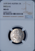 3 крейцера 1670 (Австрия) (в слабе)