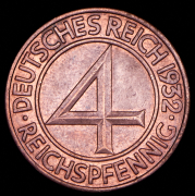4 пфеннинга 1932 (Германия) F