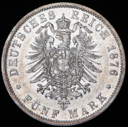 5 марок 1876 (Пруссия) B