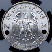 5 марок 1934 (Германия) (в слабе) D