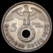 5 марок 1939 (Германия) D