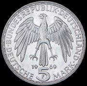 5 марок 1969 "375 лет со дня смерти Герхарда Меркатора" (Германия) F