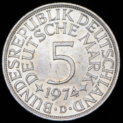 5 марок 1974 (Германия) D