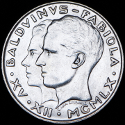 50 франков 1960 "Свадьба короля Бодуэна и доны Фабиолы де Мора и Арагон" (Бельгия)