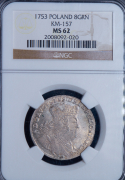 8 грошей 1753 (Польша) (в слабе)