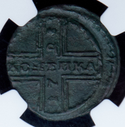 Копейка 1728 (в слабе) (брак)