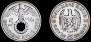 Набор из 2 сер. монет 5 марок 1936 (Германия) А