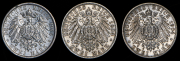 Набор из 3 сер. монет 2 марки 1904 (Германия)