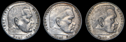 Набор из 3 сер. монет 2 марки 1937-1939 (Германия)