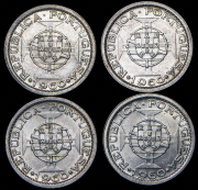Набор из 4 сер. монет 5 эскудо 1960 (Мозамбик)