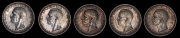 Набор из 5 сер. монет 5 лир 1927-1930 (Италия)