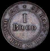 Платежный жетон "1 хлеб" 1817 (Эльберфельд, Германия)