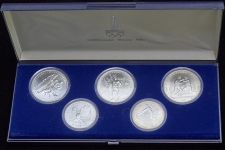 Набор из 5-ти сер. монет "Олимпиада-80" (Сильнее)