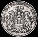 5 марок 1907 (Гамбург) J
