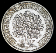 5 марок 1927 "Дуб" (Германия) J