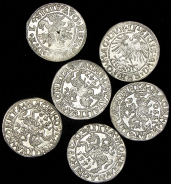 Набор из 6-ти монет: Полугроши 1546-51 (Литва)
