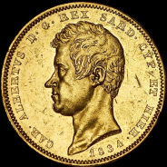 100 лир 1834 (Сардиния)