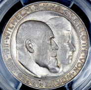 3 марки 1911 "25-летие свадьбы Вильгельма и Шарлоты" (Вюртемберг) (в слабе)