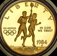 10 долларов 1984 "XXIII Олимпийские игры" (США)