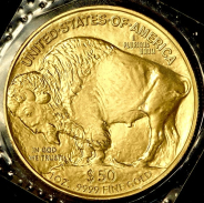 50 долларов 2006 "Американский бизон" (США) (в запайке)