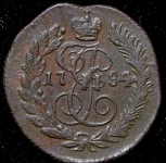 Полушка 1784 КМ (Бит. R1,  Иль. 3 руб.)