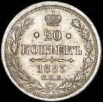 20 копеек 1883 СПБ-ДС