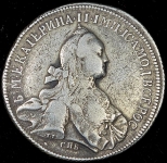 Рубль 1773 СПБ-ТI-ЯЧ (особый портрет, Бит. R1, Иль. 3р.)