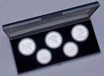 Набор из 5-ти сер. монет "Олимпиада-80" (Быстрее)