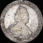 Рубль 1787 СПБ-ТI-ЯА (Дьяк. R1)