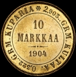 10 марок 1904 (Финляндия) L (Бит. R1, Каз. R3)